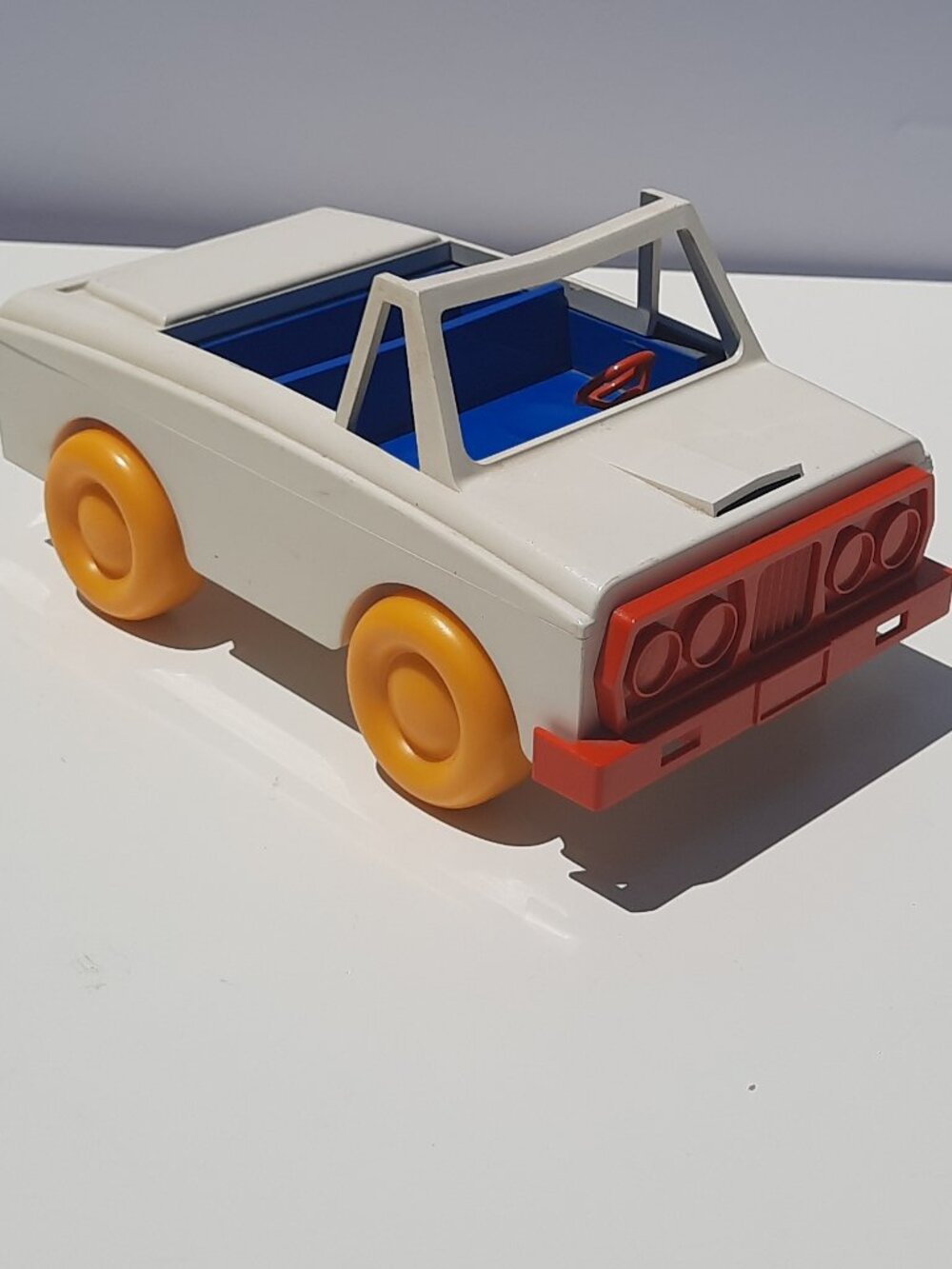 Vintage Hasbro Weebles Convertible Camper Car White Orange Made USA Toy